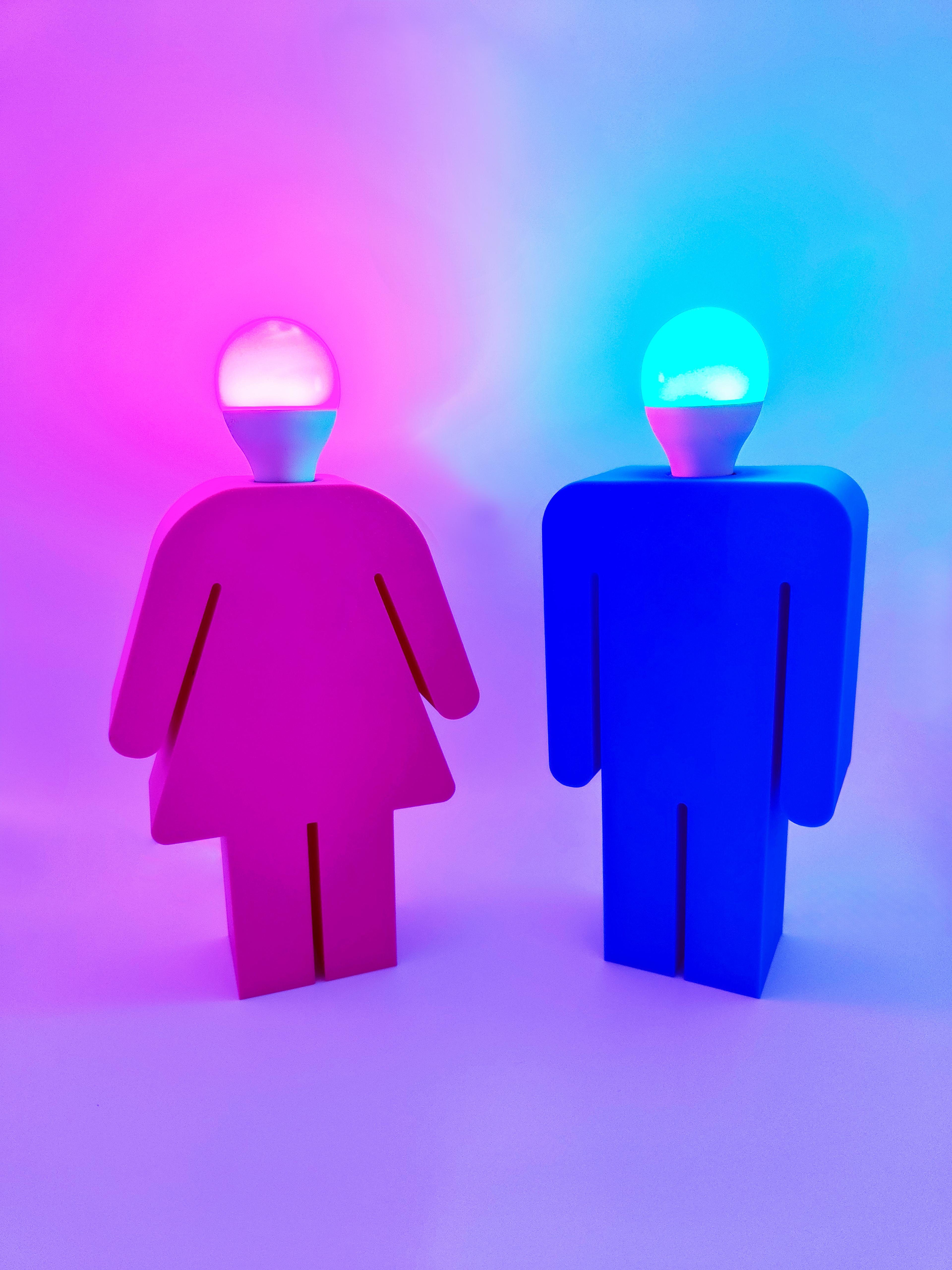 Man & Woman Table Lamp 3d model