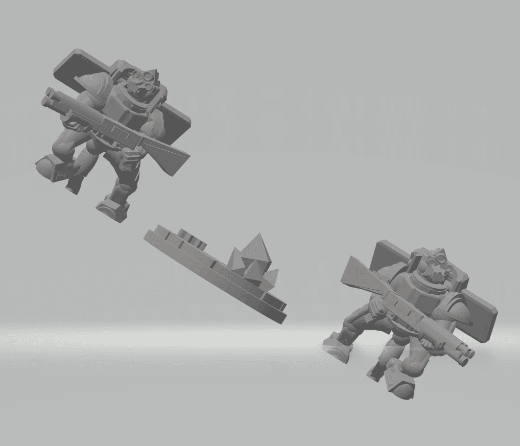 FHW: Jump Rat with double trencher shotgun 3d model