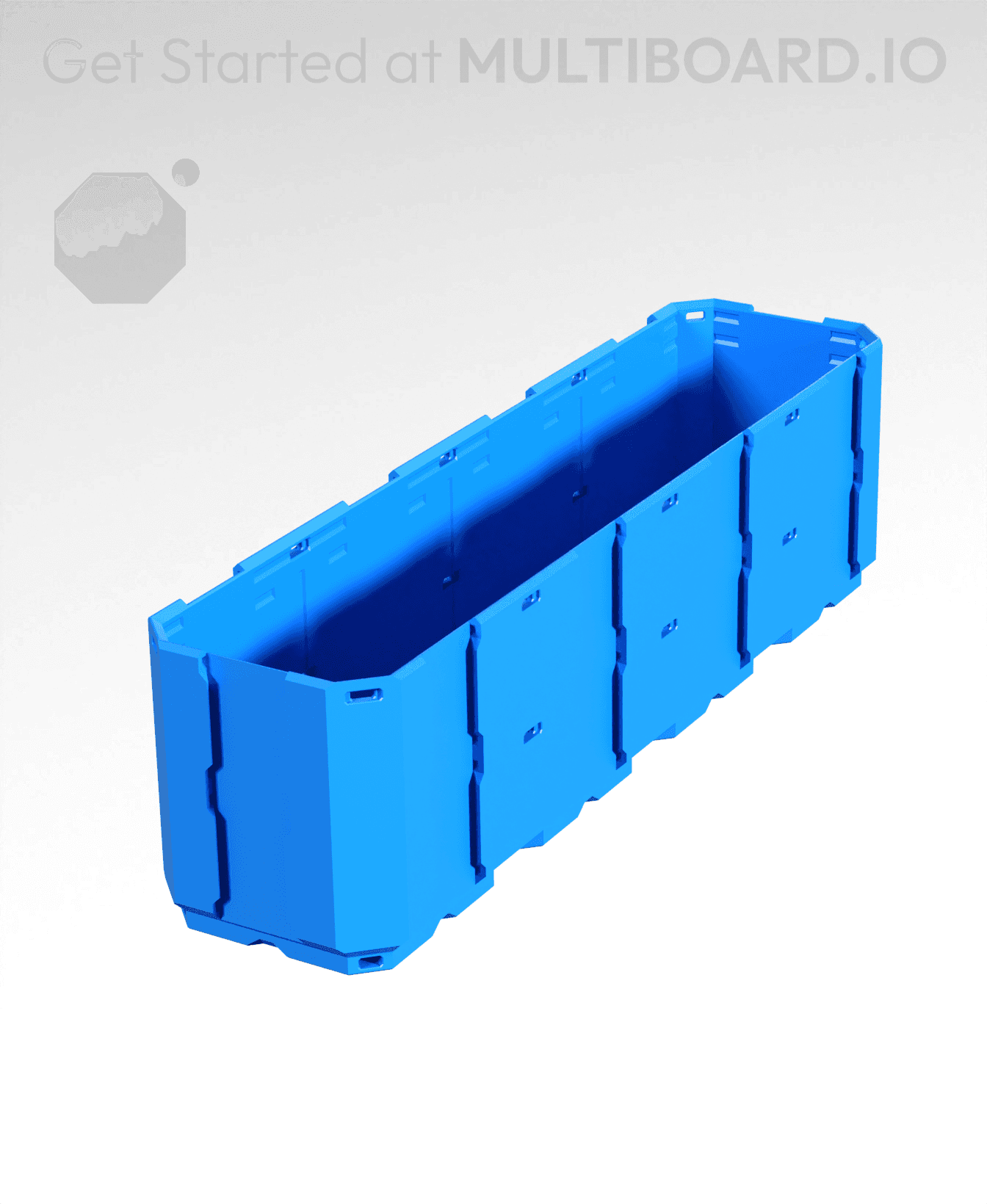 1x4x1 - Full Multipoint Rail - Multibin Shell 3d model