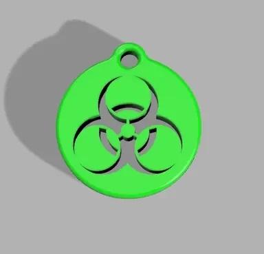 Biohazard Keychain 3d model