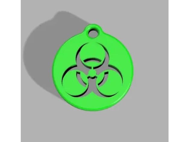 Biohazard Keychain 3d model