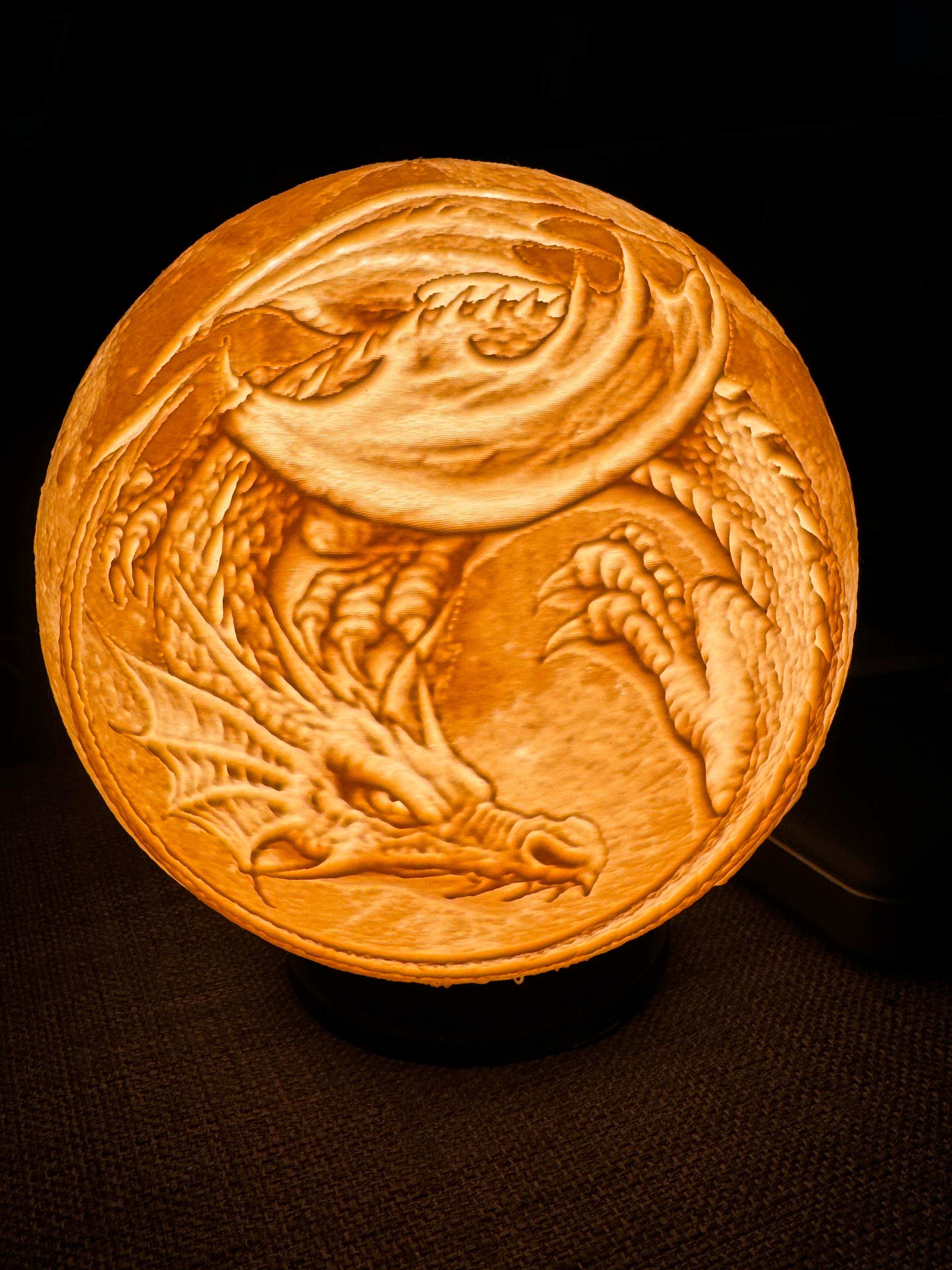 Moon Dragon Lamp 3d model