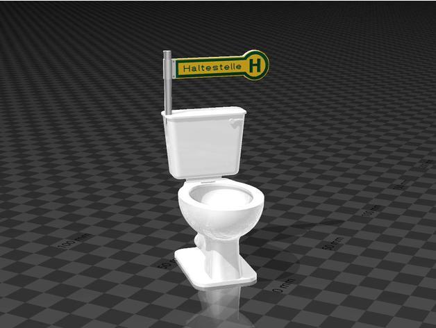 in the ghetto 2021 - Busstop-toilet -hommage to the king and greatfulness of civ soc 3d model