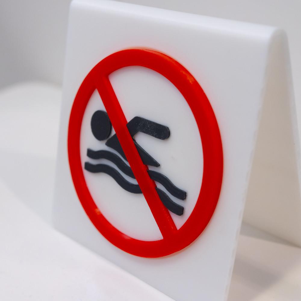 No Swimming Sign 3d model