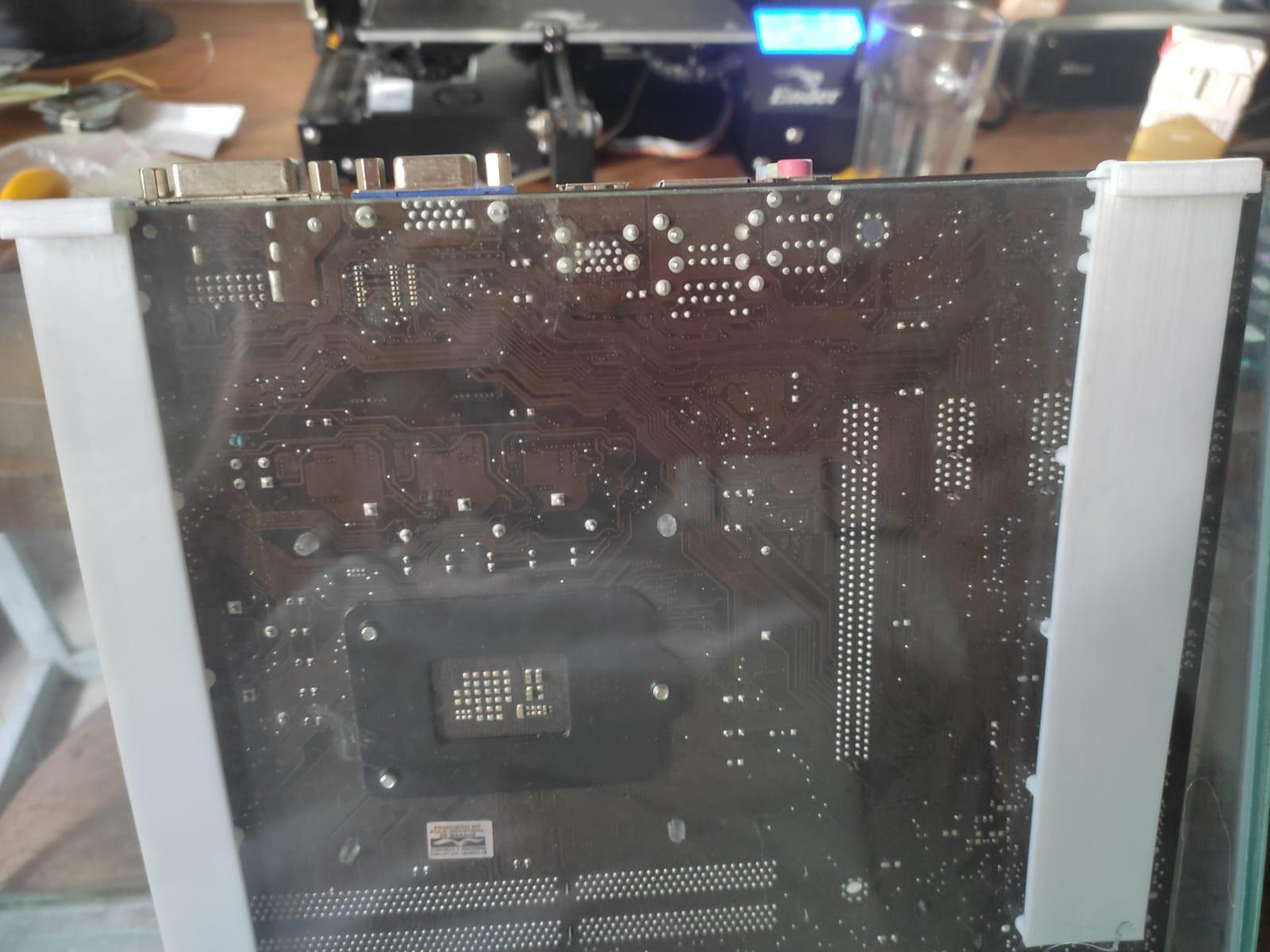 MicroATX Motherboard Hanger - Mineral Oil PC Build 3d model