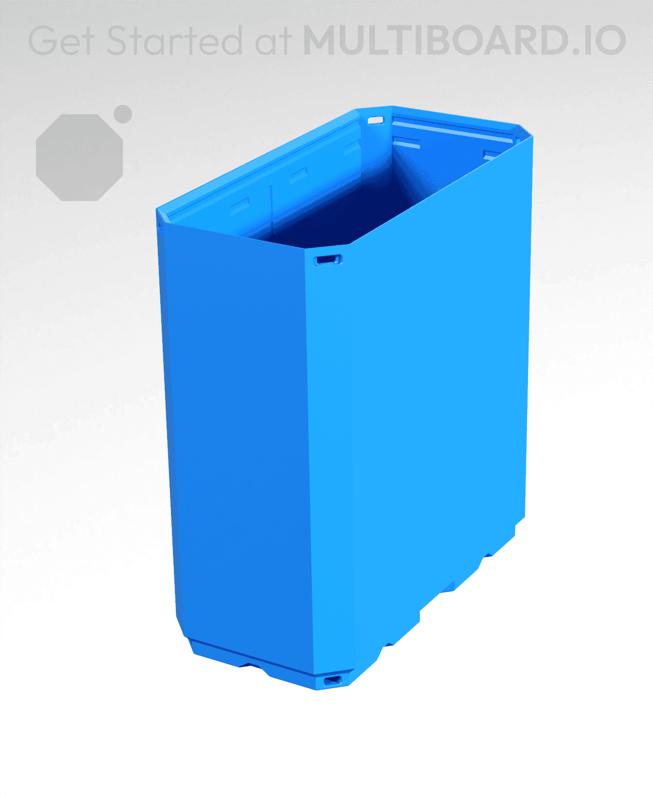 1x2x2 - Simple Walls - Multibin Shell 3d model