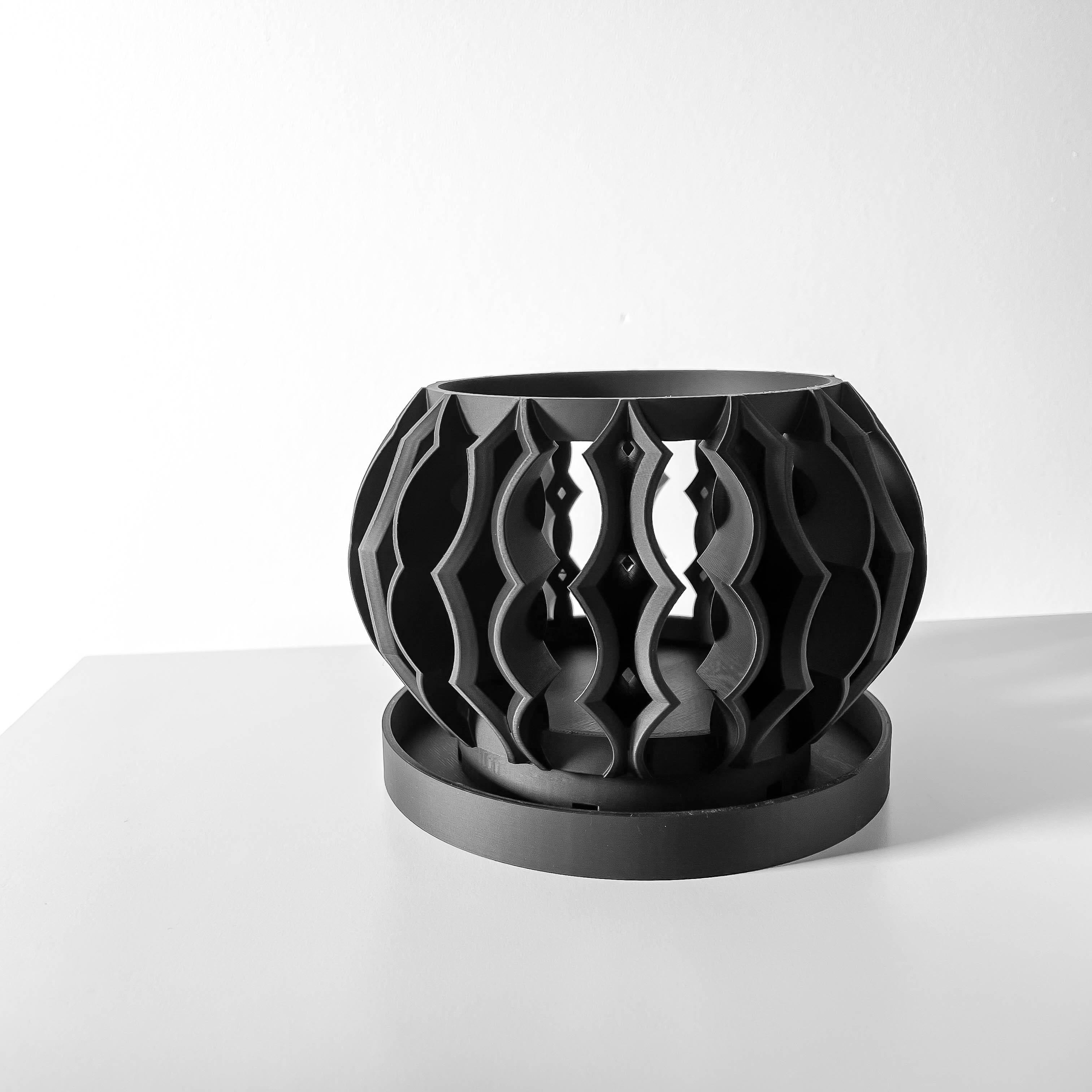 The Luvo Orchid Planter Pot with Drainage | Tray Included | Modern and Unique Home Decor for Orchids 3d model
