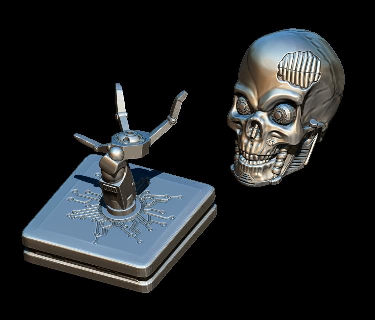 Cyber Skull 3d model