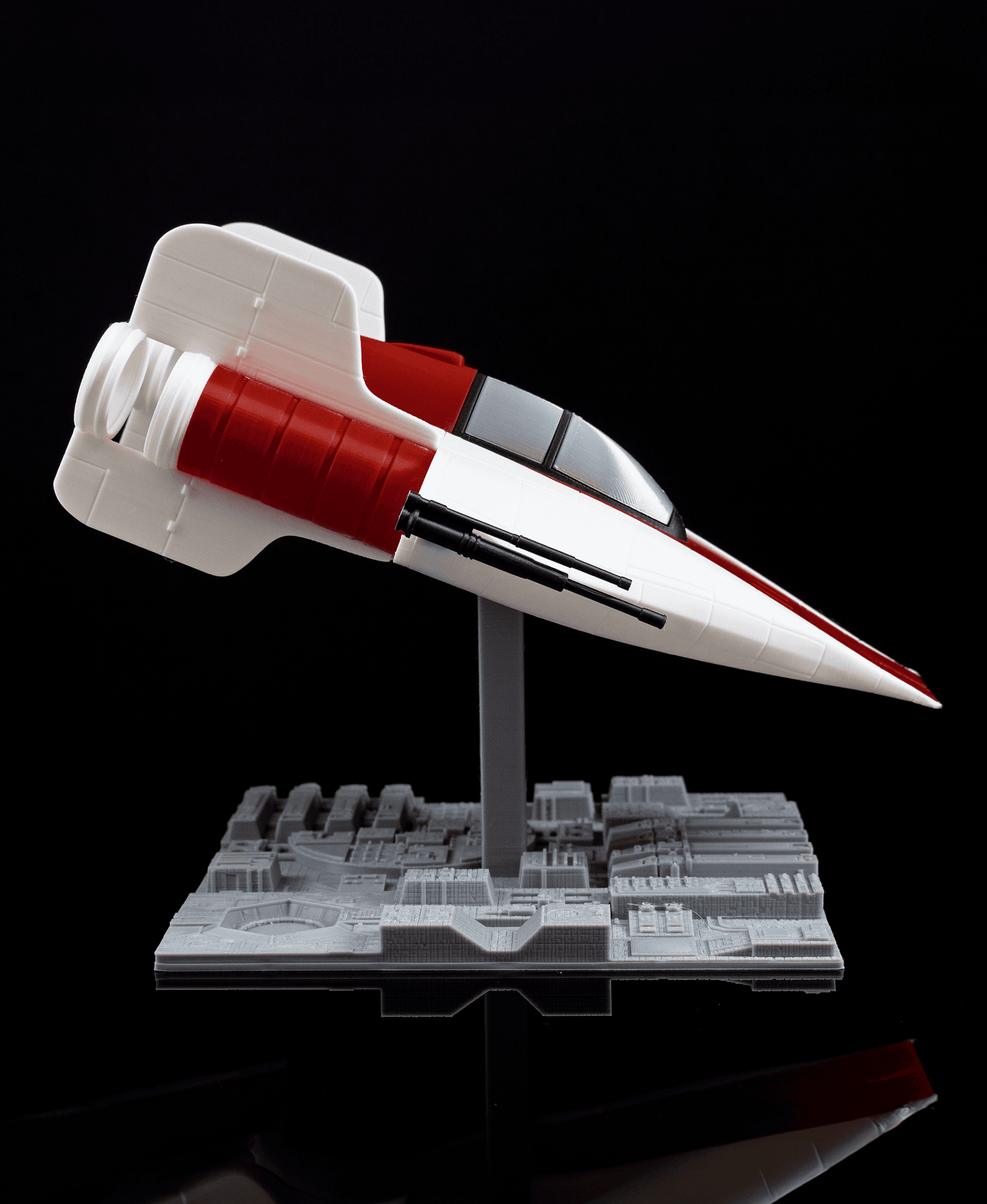 A-Wing and The Death Star - Star Wars (No Supports, No AMS) 3d model