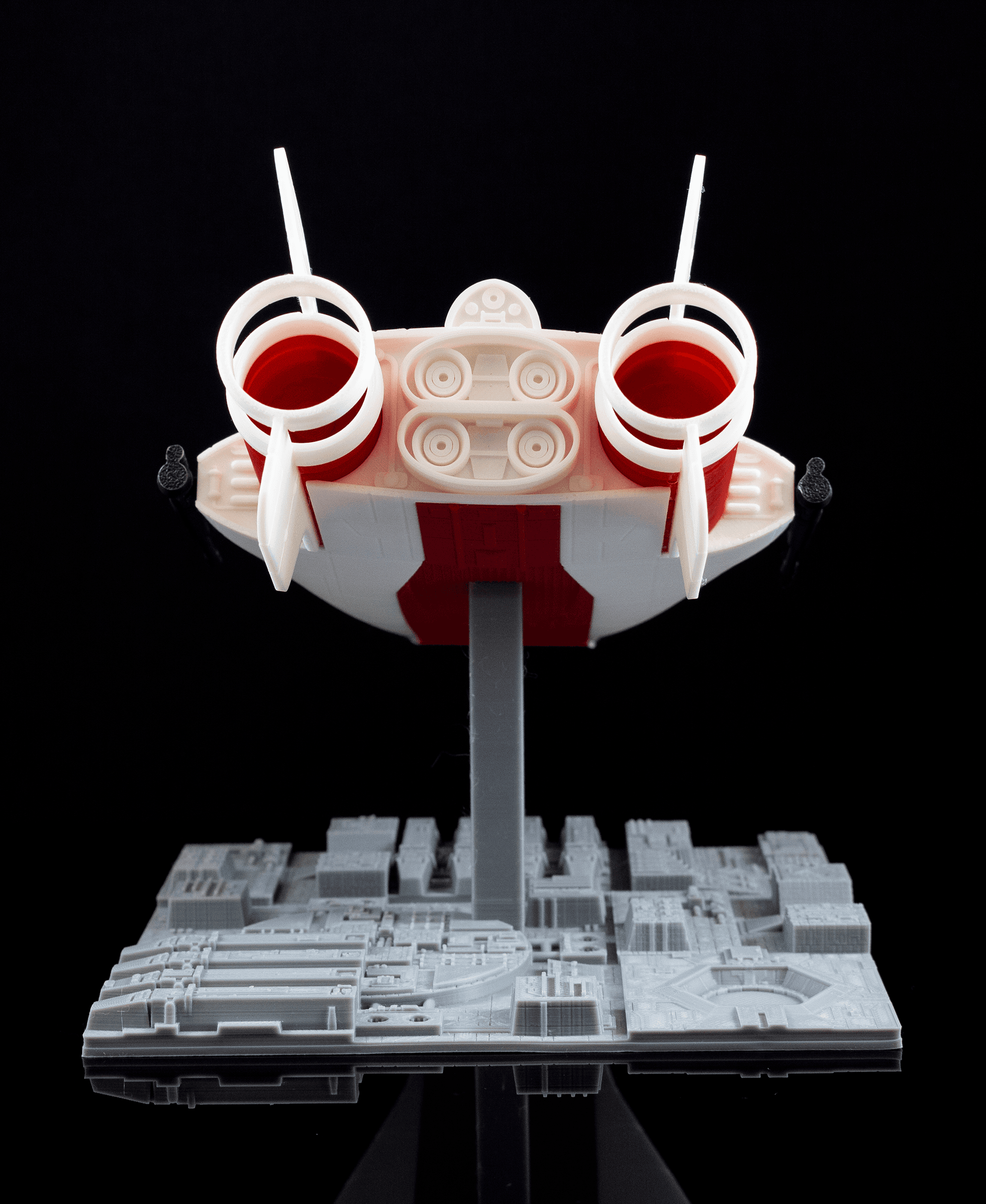 A-Wing and The Death Star - Star Wars (No Supports, No AMS) 3d model