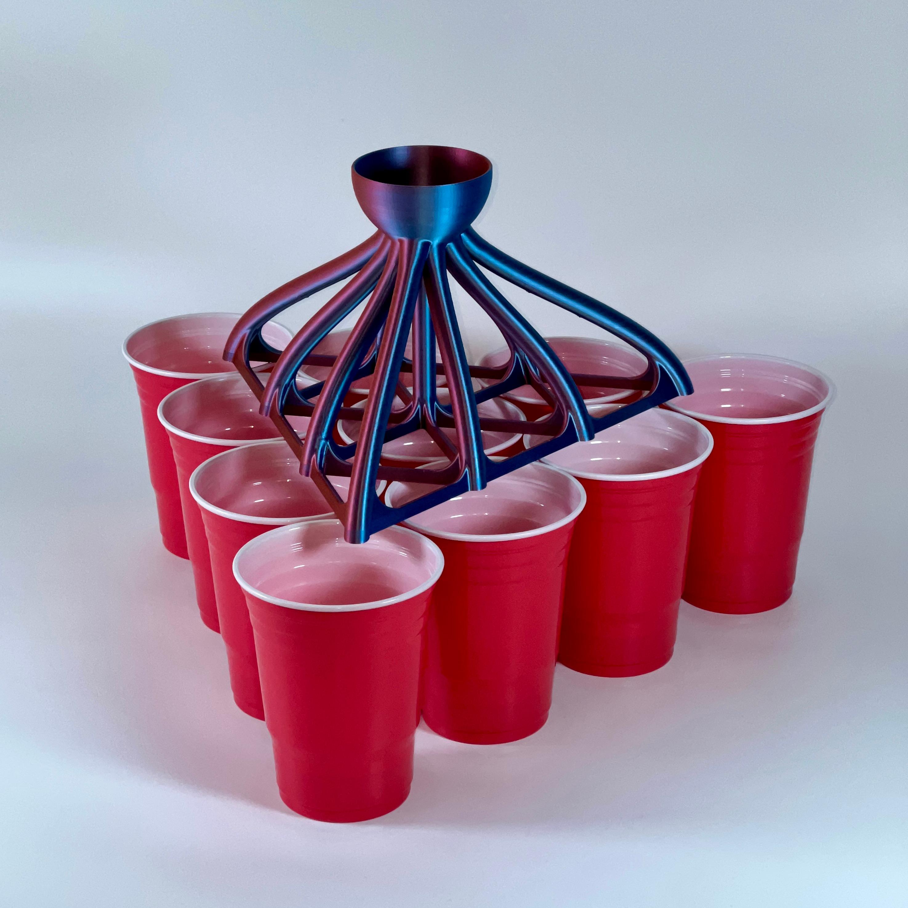 Beer Pong Funnel Filler for 10 Cups 3d model