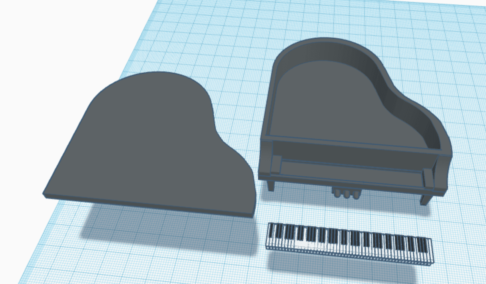 Piano Jewelry Box 3d model