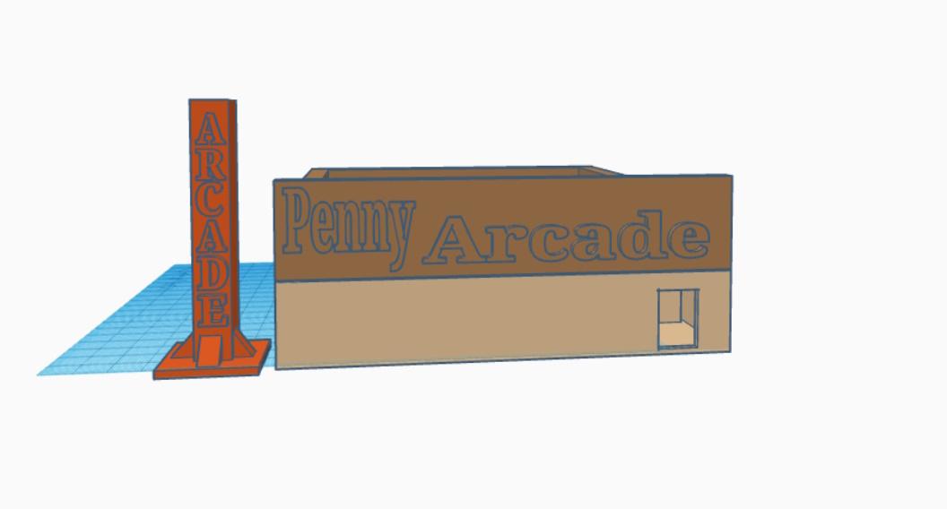 Seedy Arcade 3d model