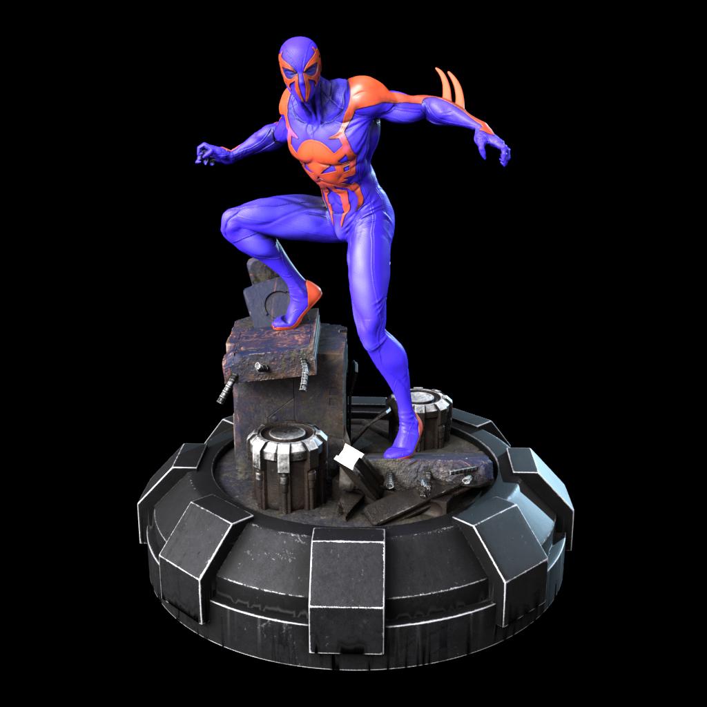 Spiderman 2099 Statue 3d model