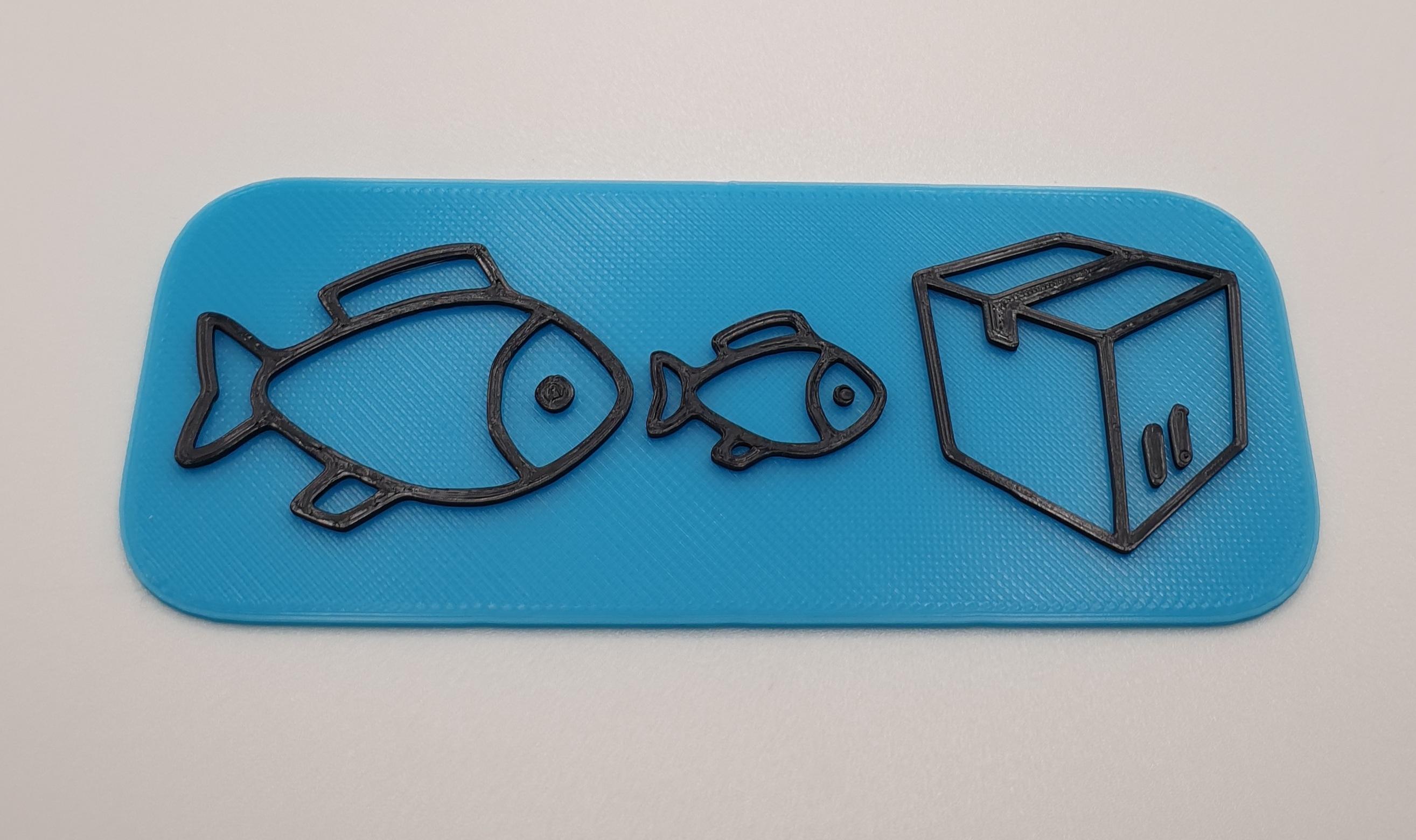 Big fish, little fish, cardboard box 3d model