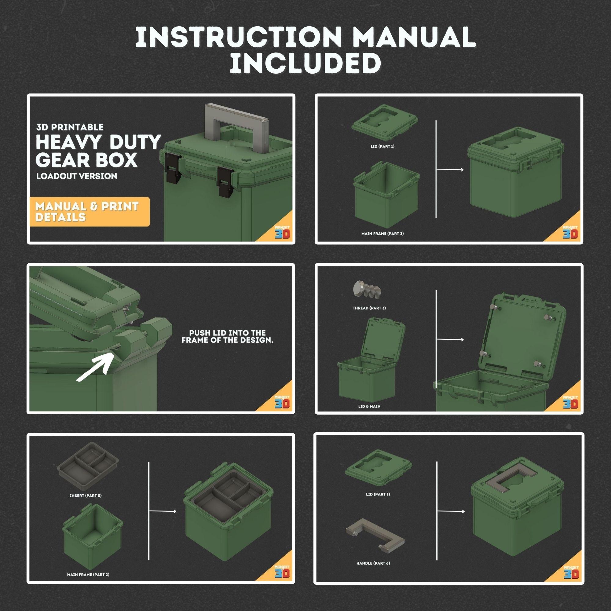 3D Printed Heavy Duty Gear Box Loadout Version 3d model