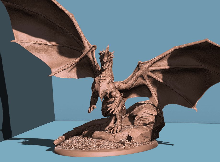 Ancient Blue Dragon 3d model