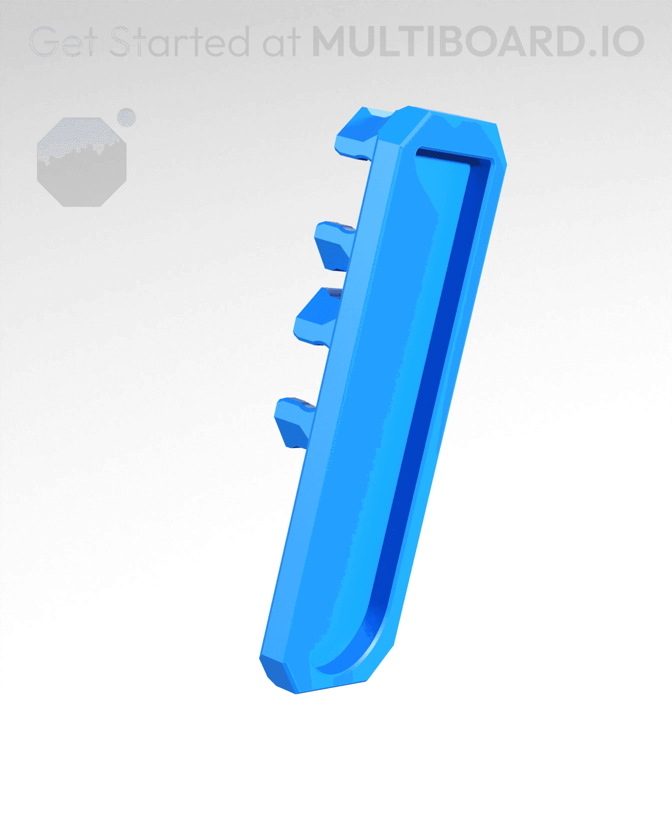 Vertical Dual Snaps (DS Part A) - Medium Command Strip Mount 3d model