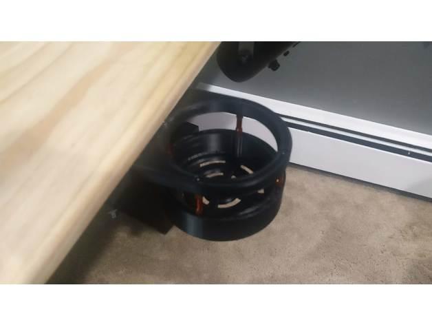 Under desk Sliding Cup Holder 3d model