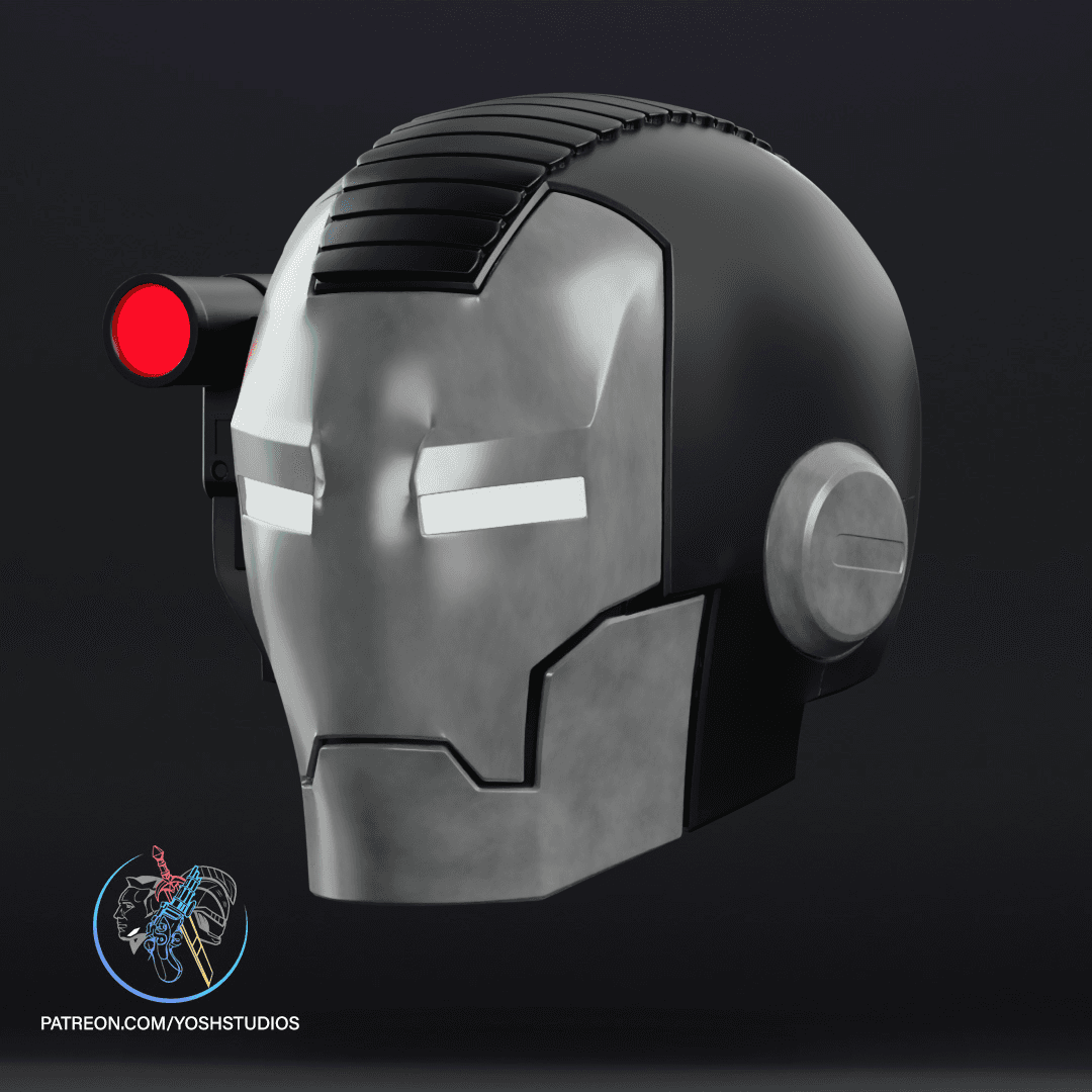 Comic War Machine Helmet 3D Print File STL 3d model