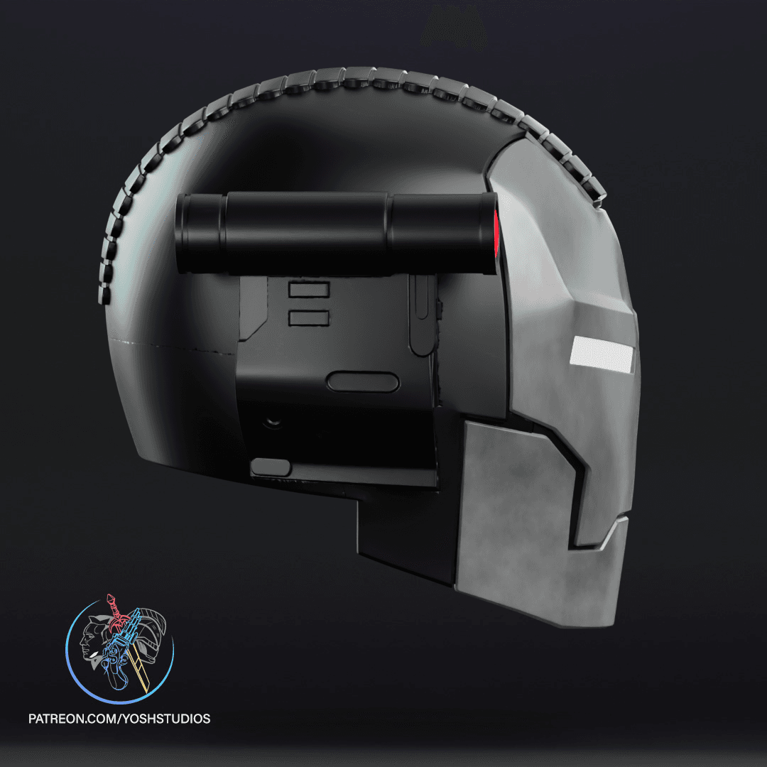 Comic War Machine Helmet 3D Print File STL 3d model