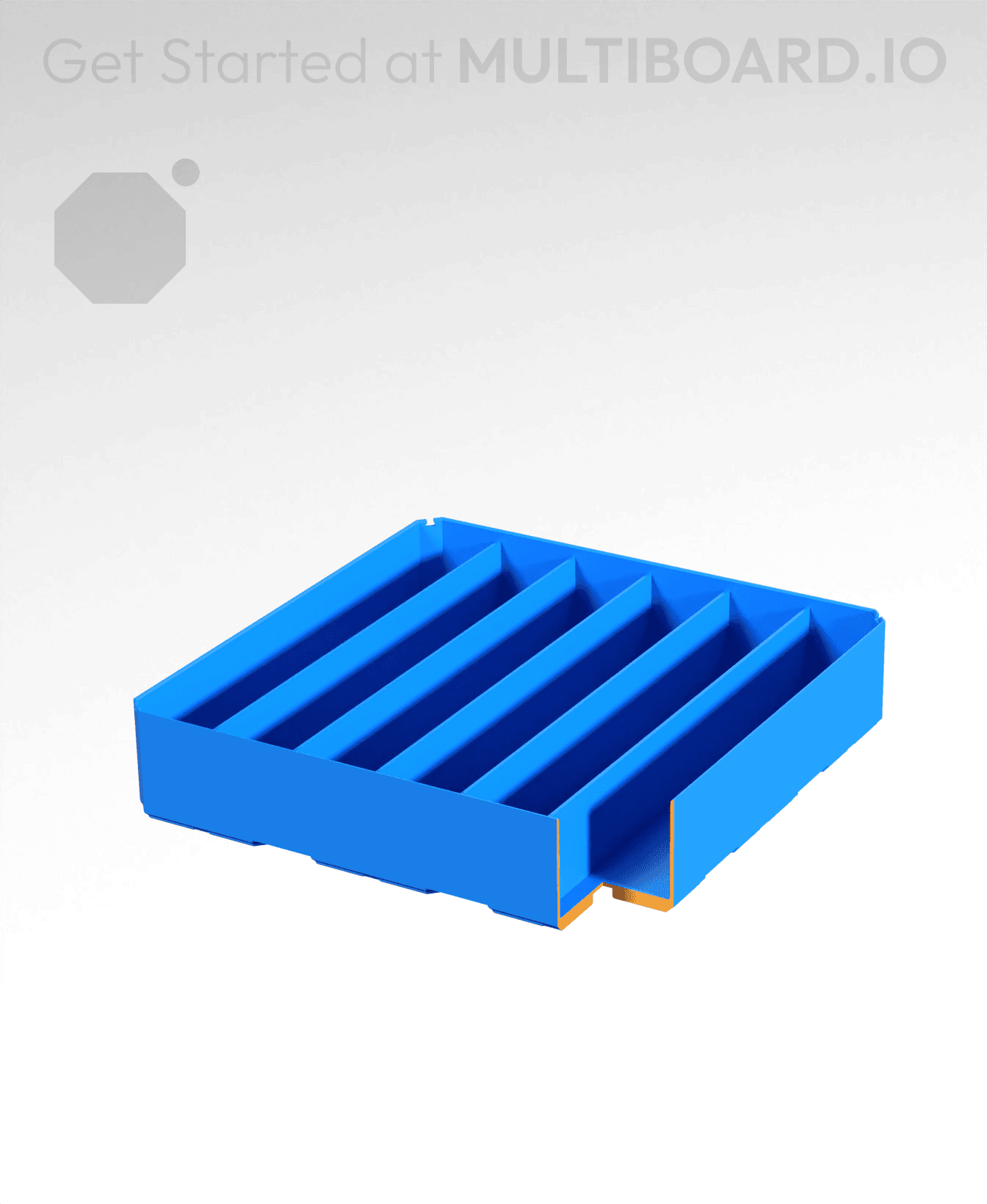 3x3x0.75 - Double Divided Bin - Multibin Insert 3d model