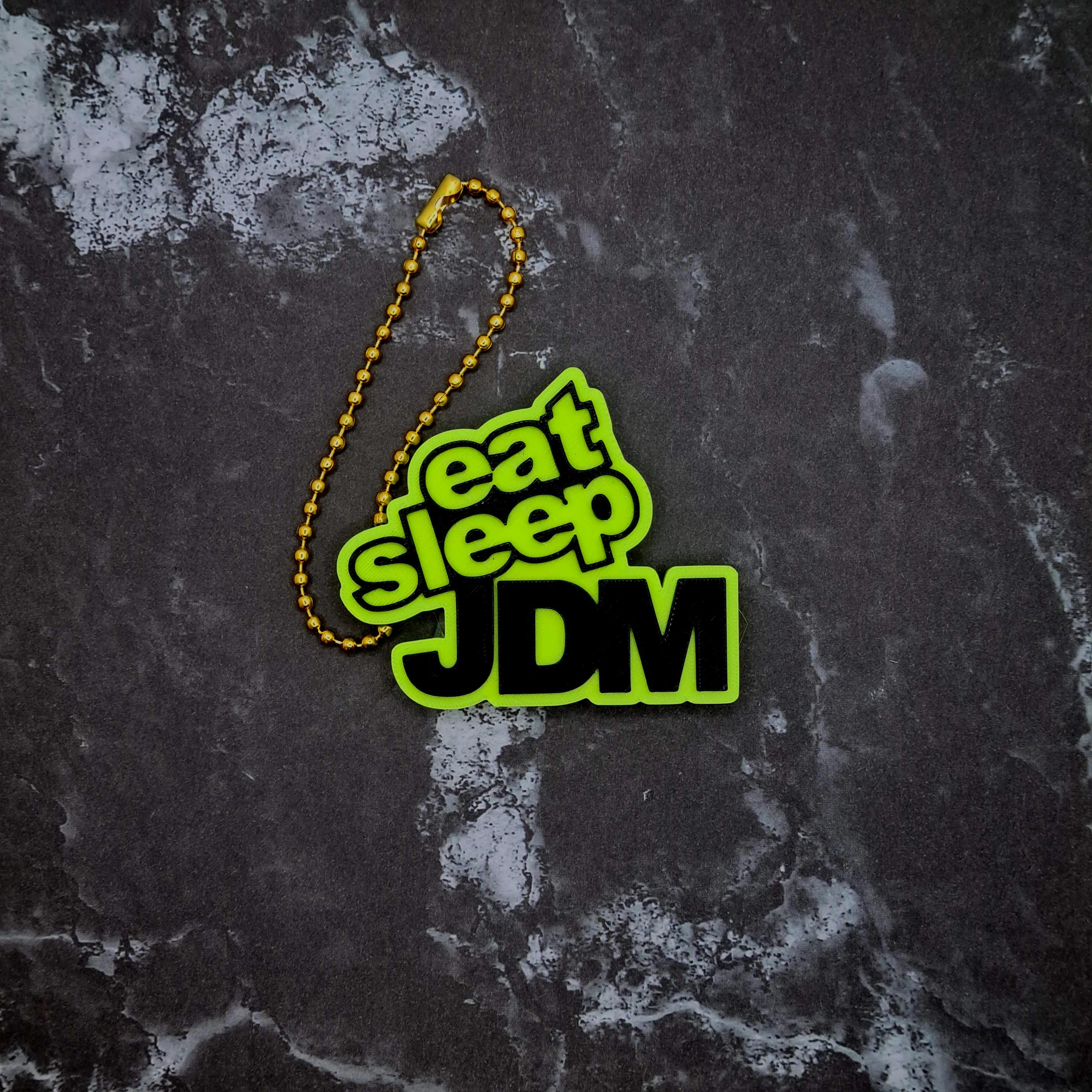 Eat Sleep JDM Keychain 3d model