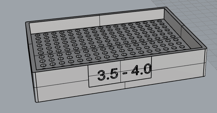 Tray for 3.5 to 4.0 mm screws 3d model