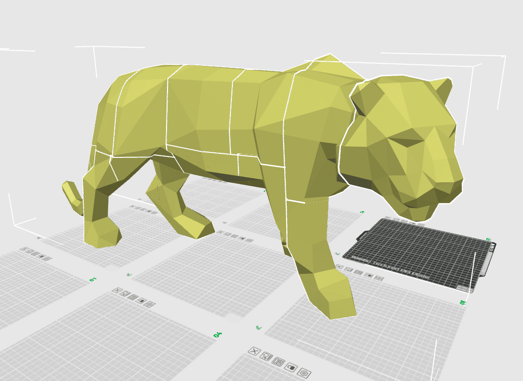 Tiger Bust 100cm 3d model