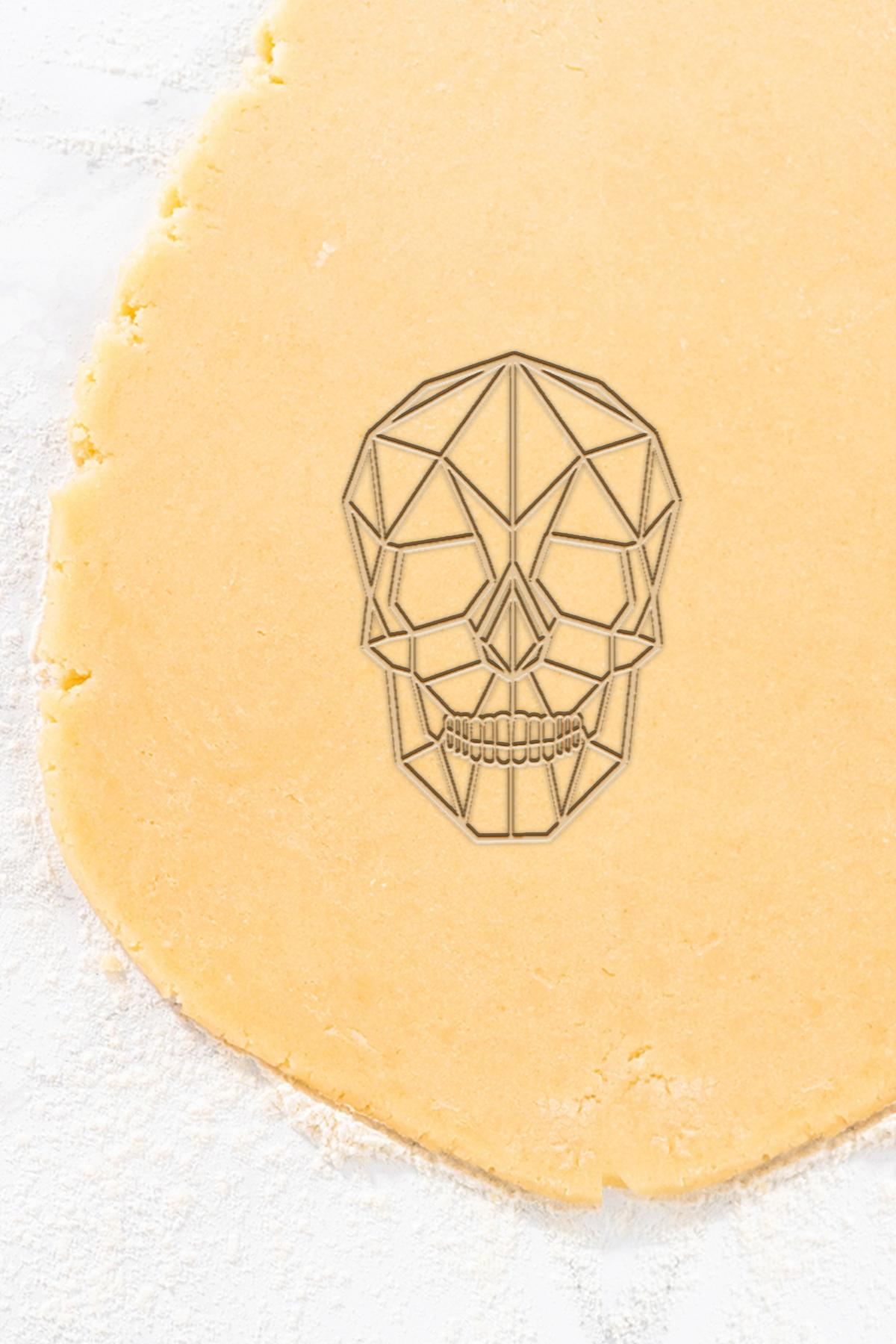 Geometric Skull Cookie Cutter, Biscuit Cutter 3d model