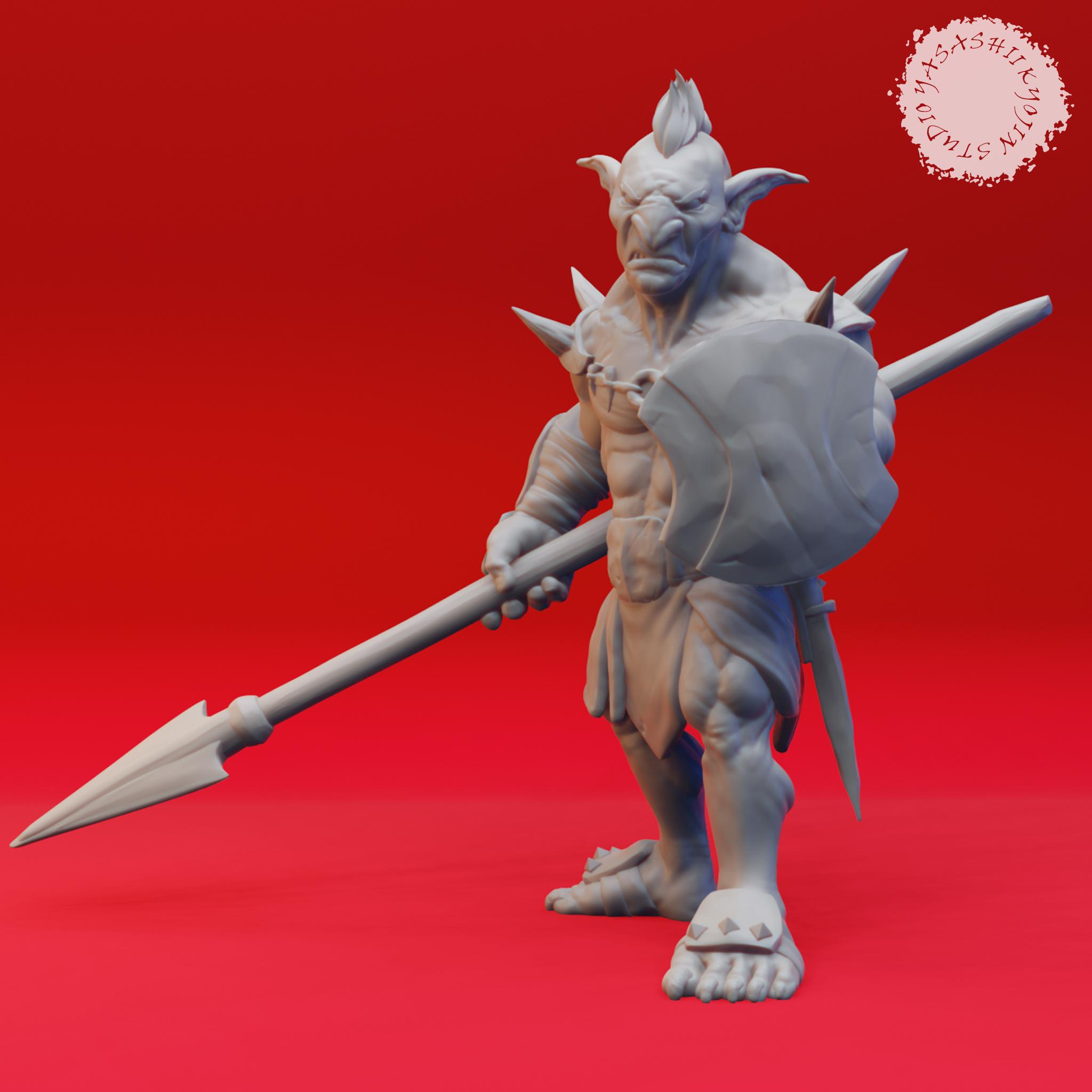 Goblin Warband - Tabletop Miniatures (Pre-Supported) 3d model