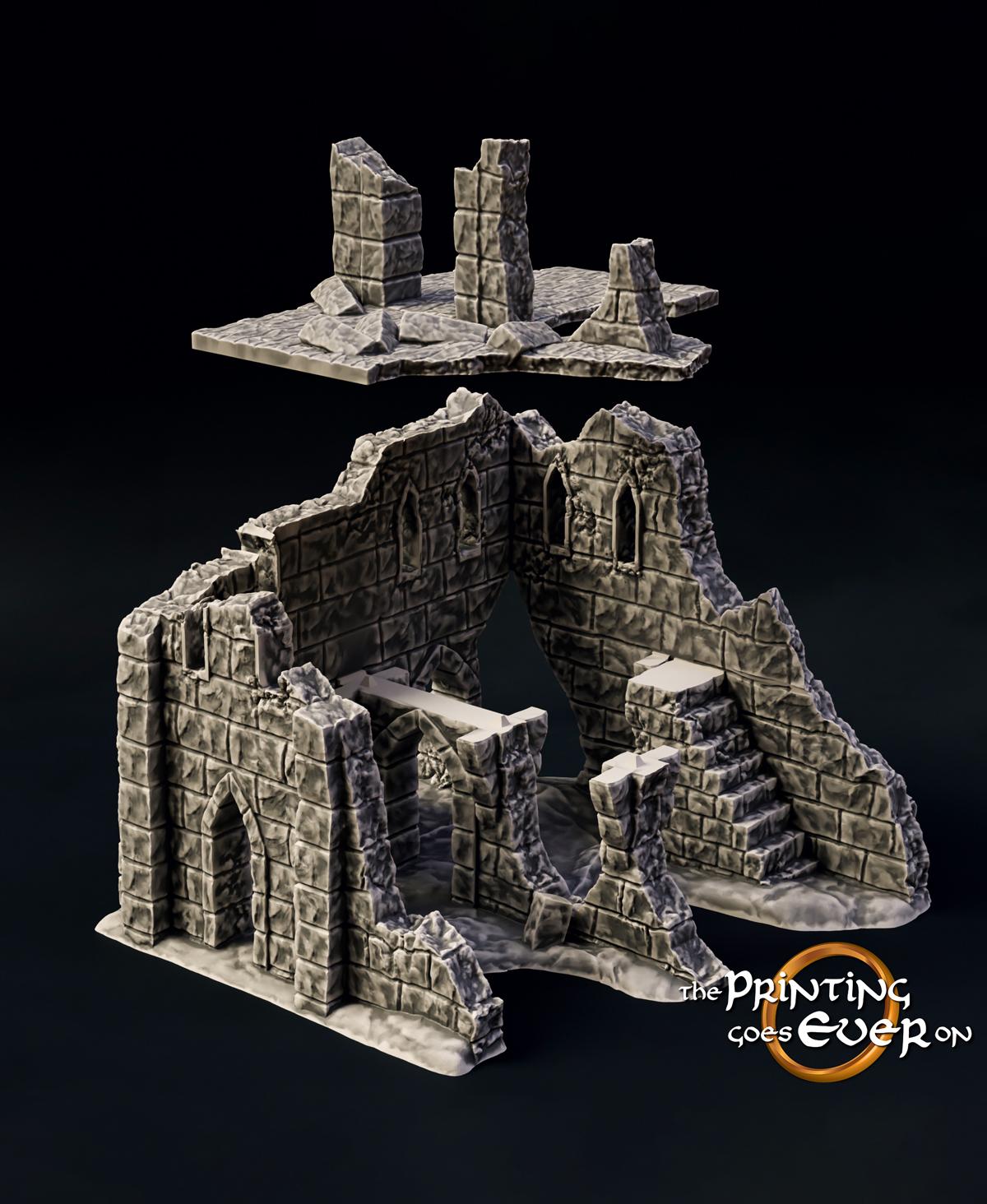 Medieval Ruins Set 3d model