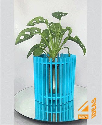 Planter Pot 2 - laser cut style 3d model