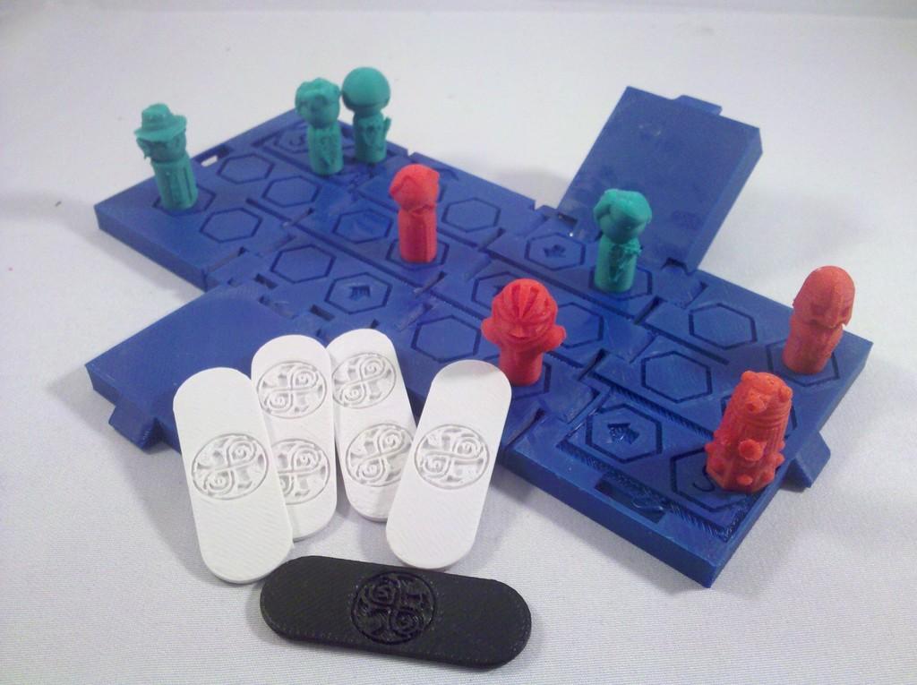 TARDIS Run board game - Print in one board 3d model