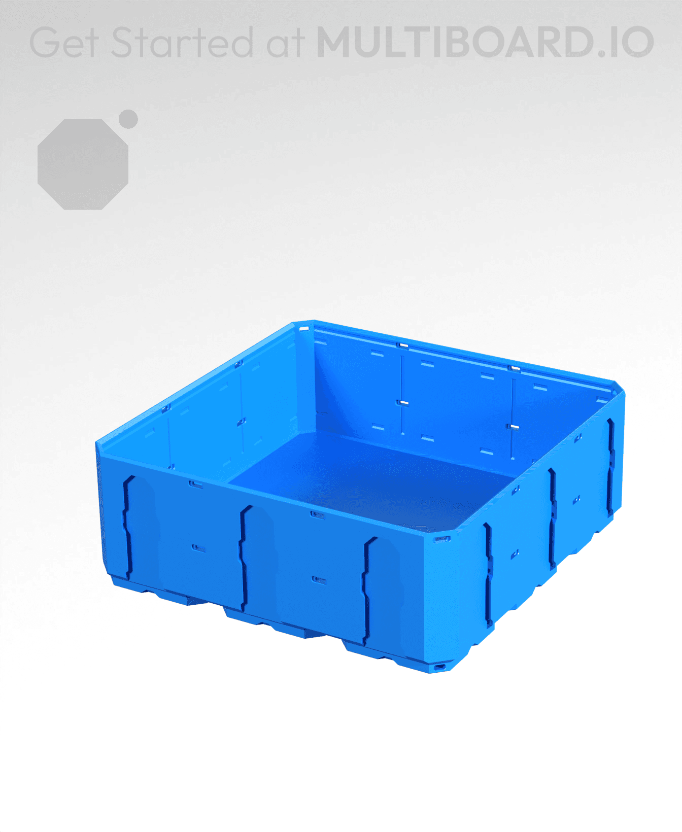 3x3x1 - Topped Multipoint Rail - Multibin Shell 3d model