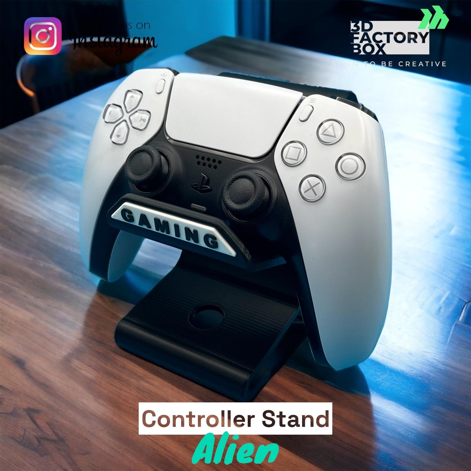 Universal Controller Stand - Inspired by "Alienware" - Print in Place 3d model