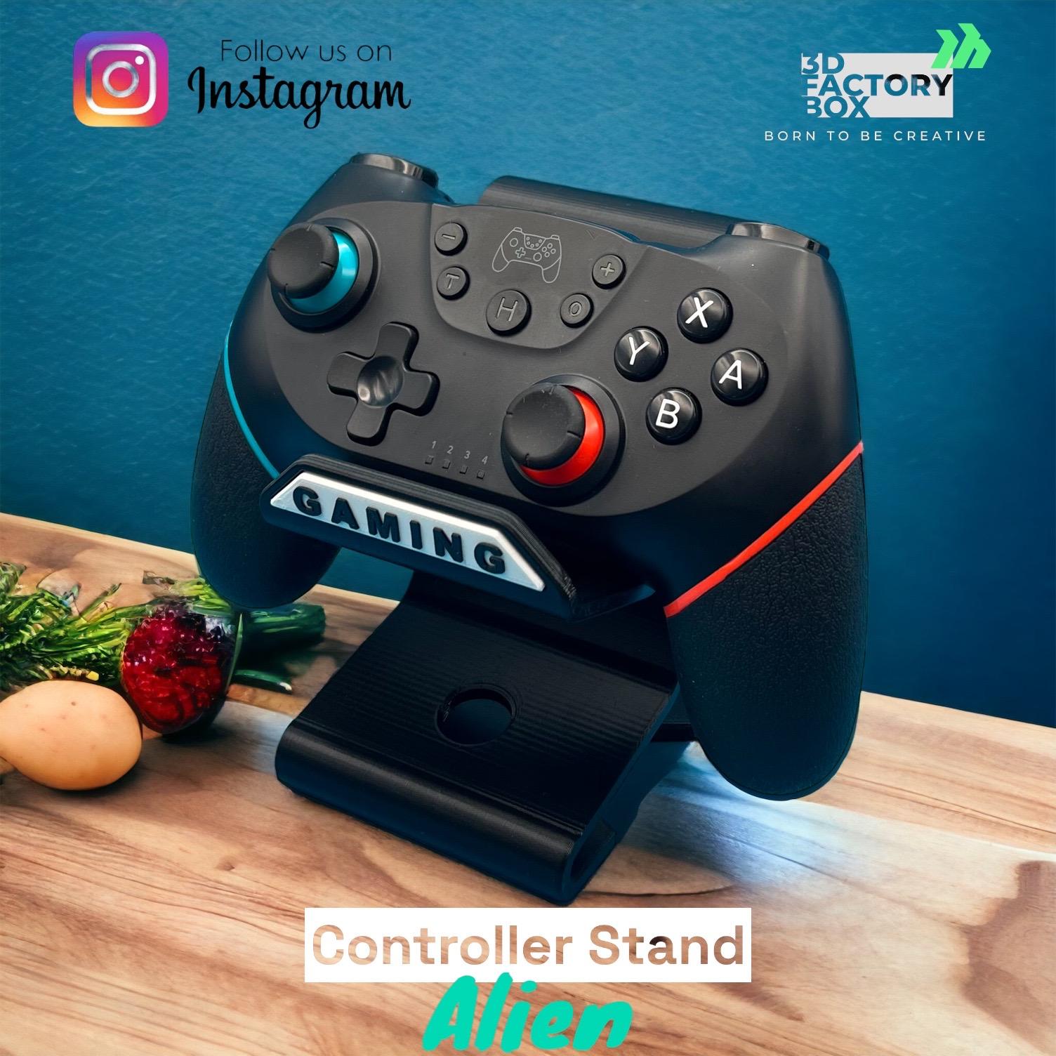 Universal Controller Stand - Inspired by "Alienware" - Print in Place 3d model