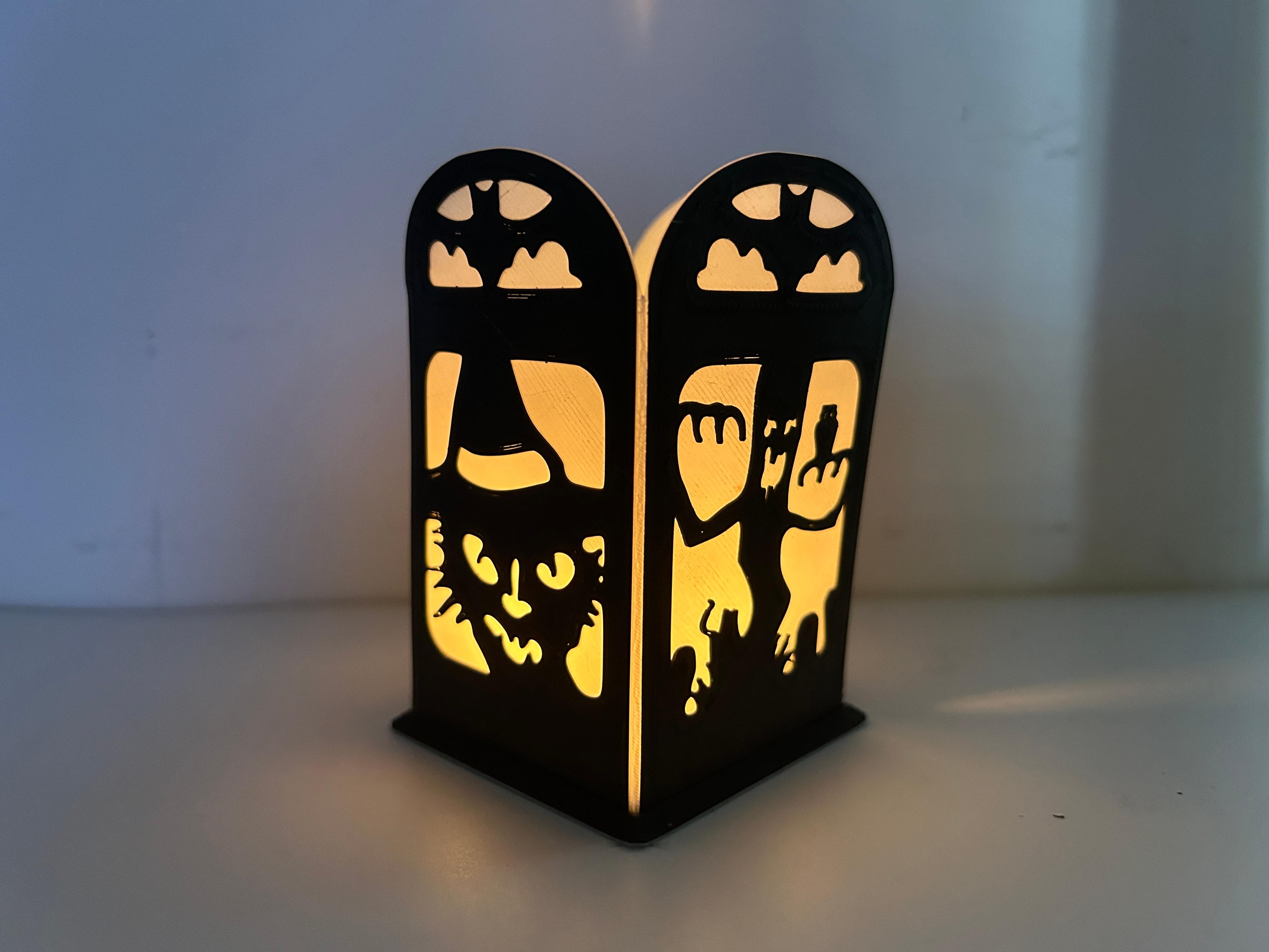 Spooky silhouette Lantern 3d model