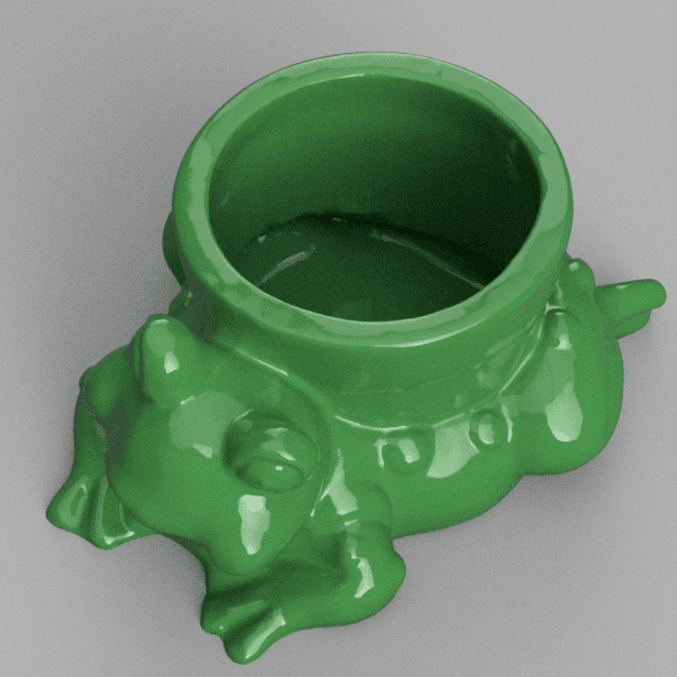 Frog pot 3d model