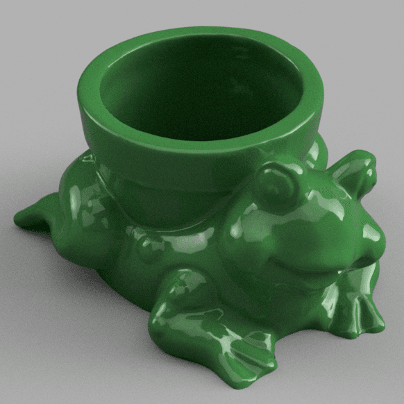 Frog pot 3d model