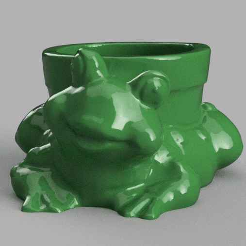 Frog pot 3d model