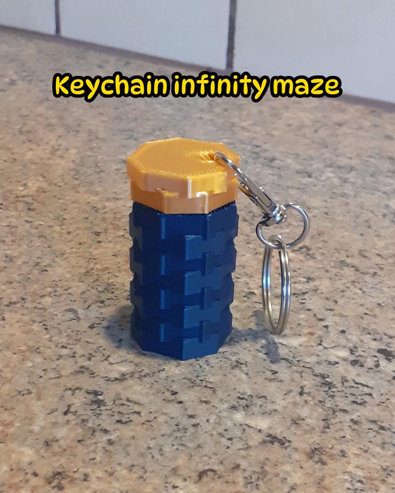 Keychain Infinity maze fidget toy 3d model