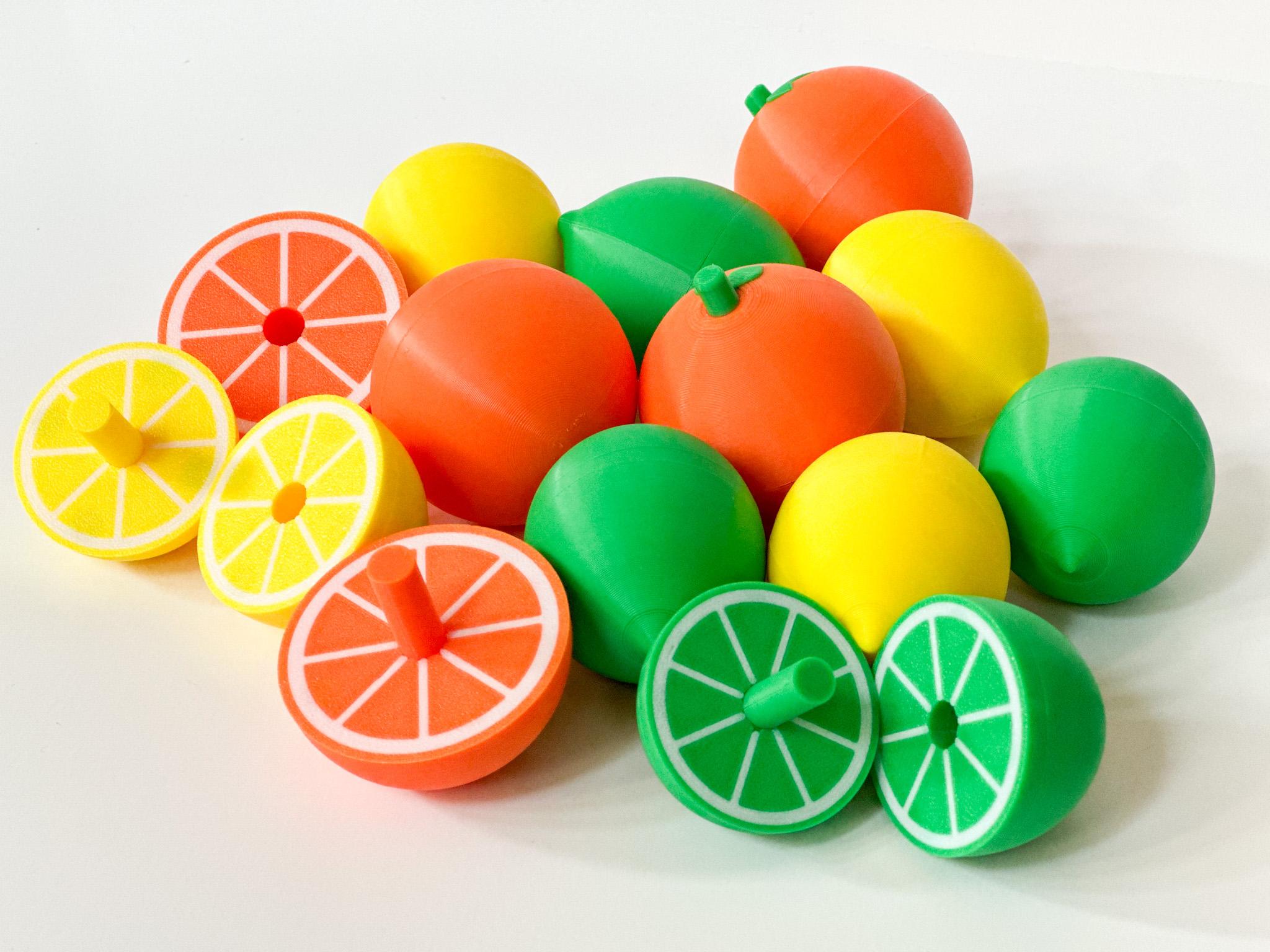 Clicky Citrus Spinners (2-in-1 Fidget Toys) 3d model