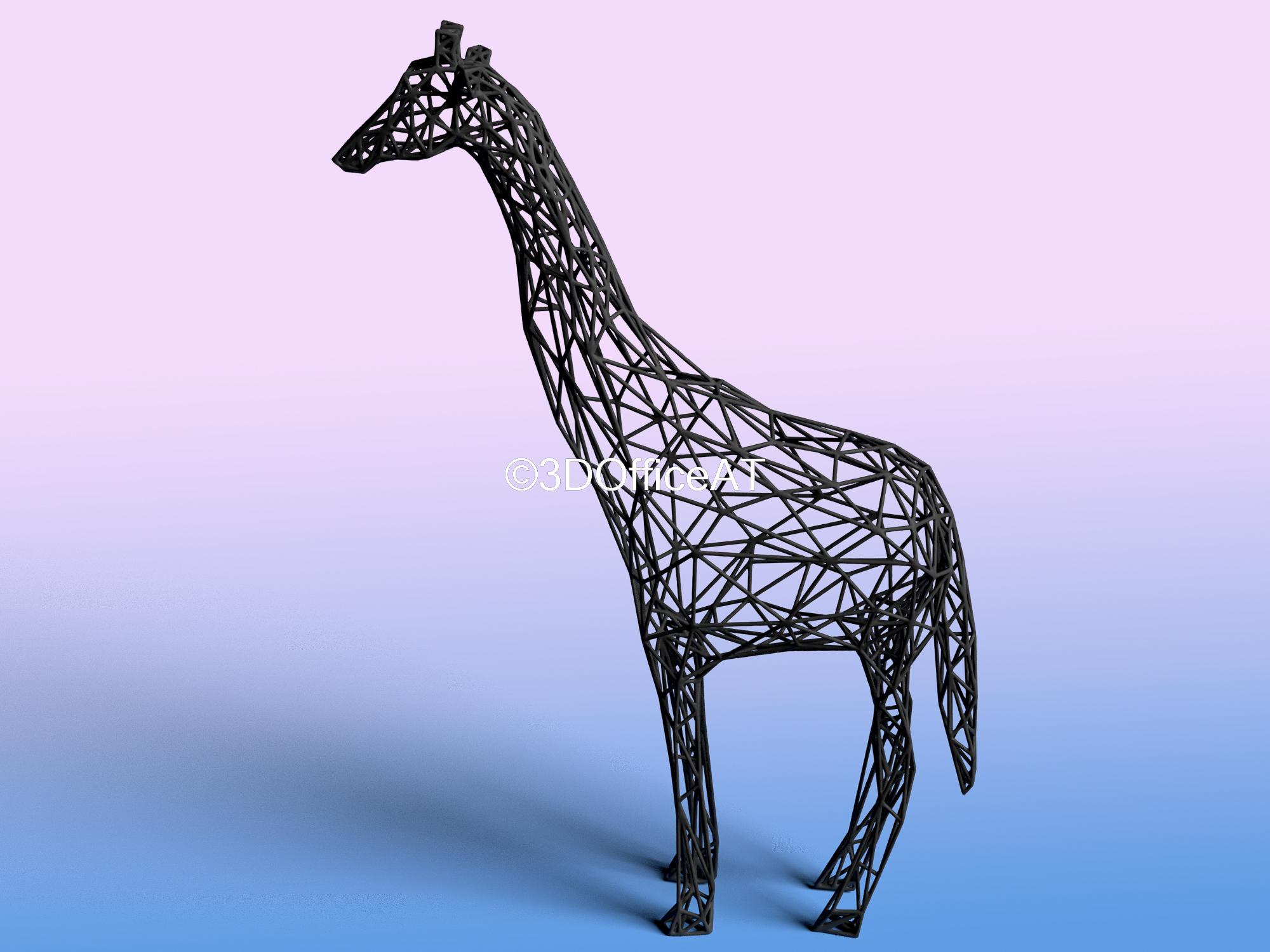 Wire Art Giraffe 3d model