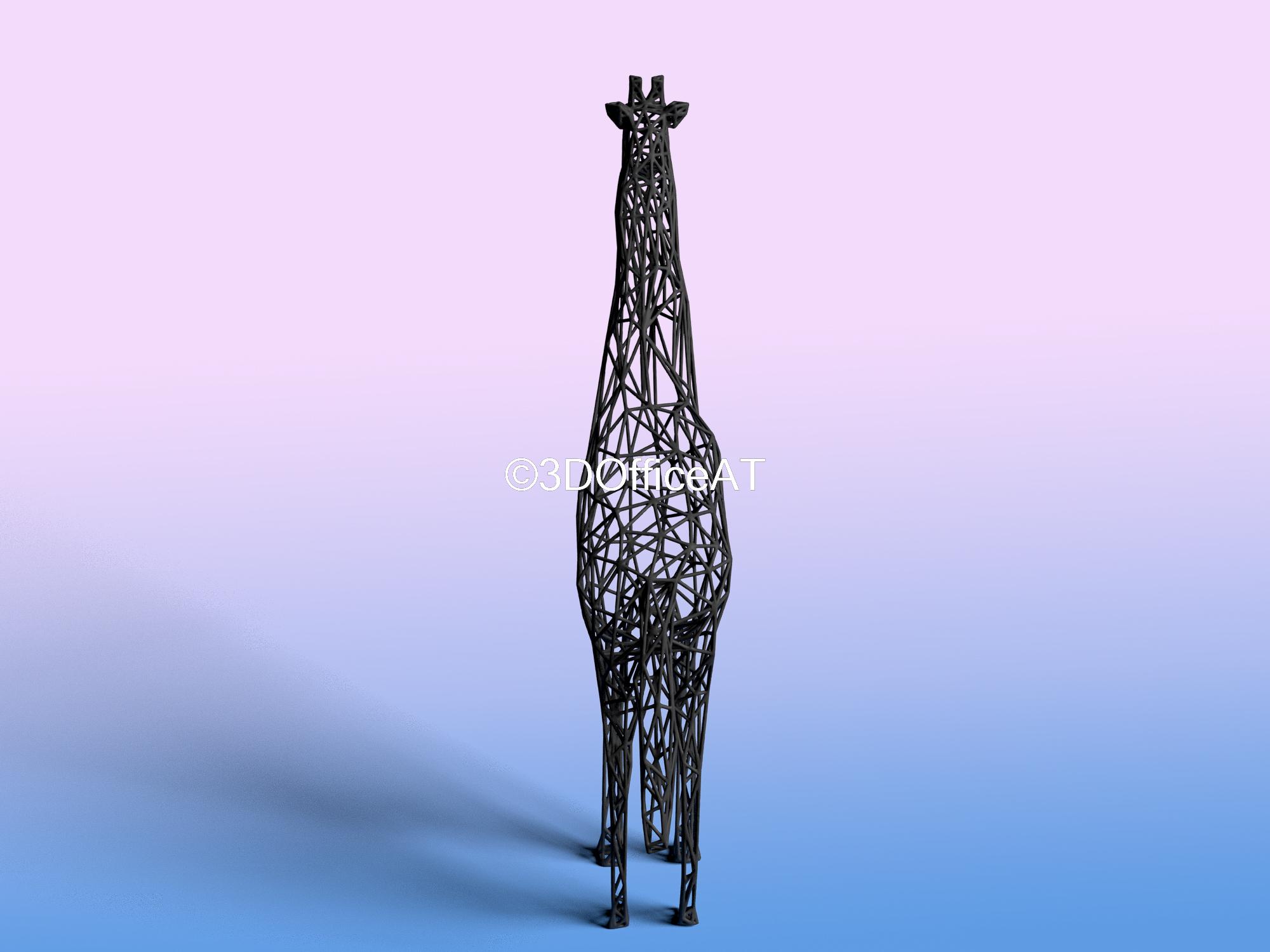 Wire Art Giraffe 3d model