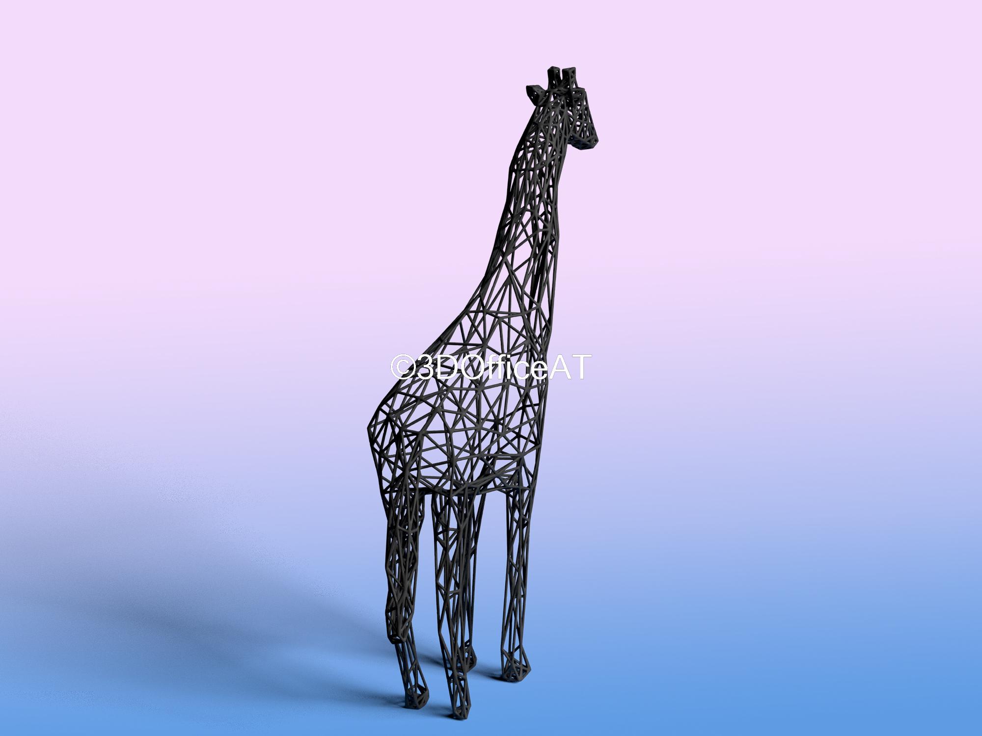 Wire Art Giraffe 3d model