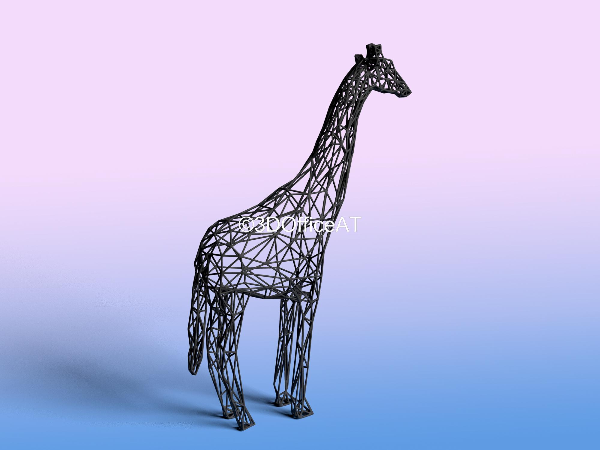 Wire Art Giraffe 3d model