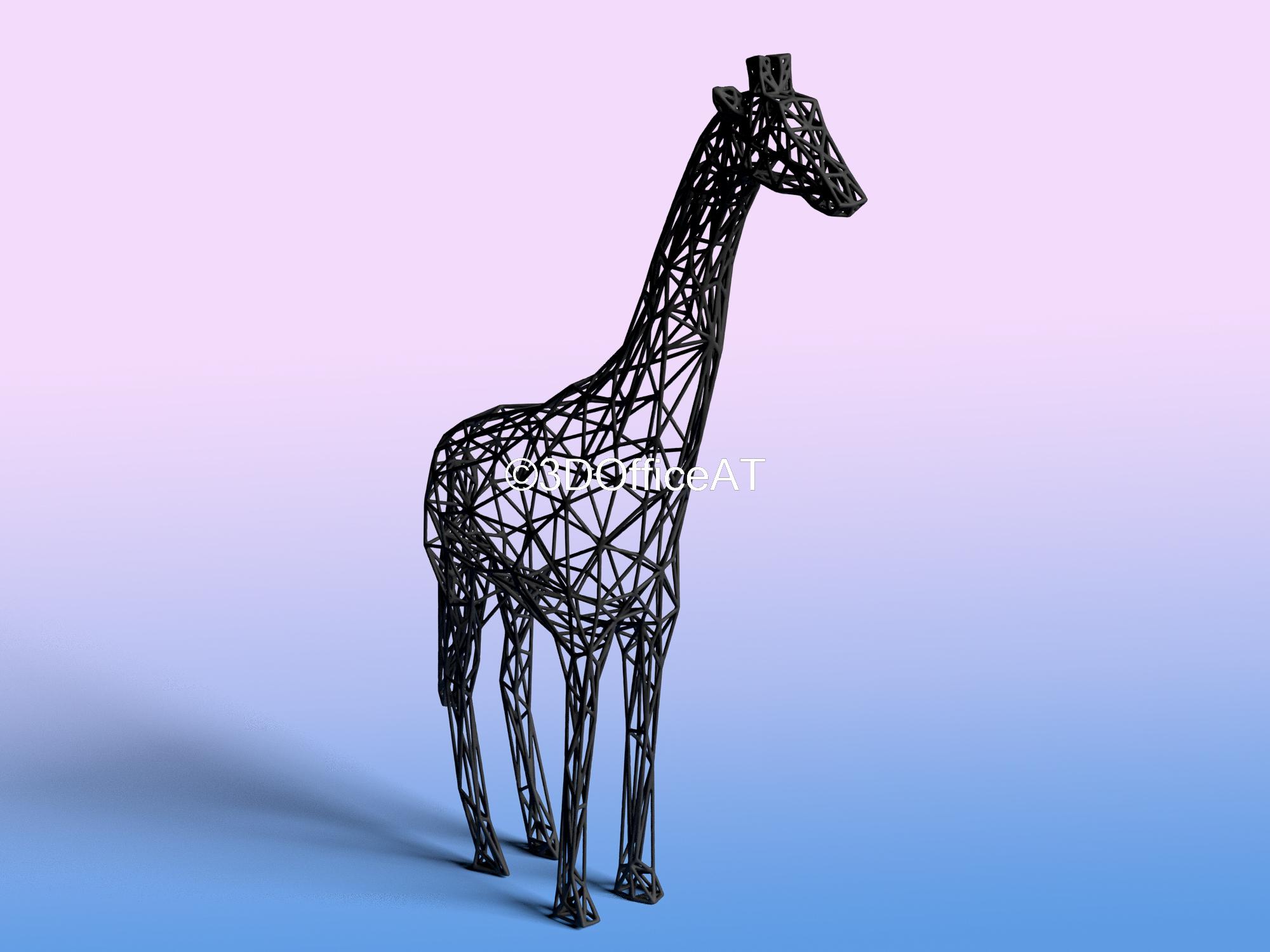 Wire Art Giraffe 3d model