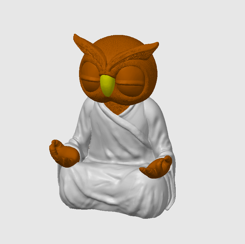 Zen Animals - Owl No Supports 3d model