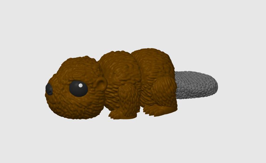 Baby Beaver Fidget 3d model